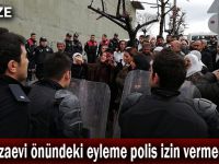 Gebze'de cezaevi önünde eylem yapmak istediler!