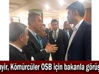 Şayir, Kömürcüler OSB için bakanla görüştü