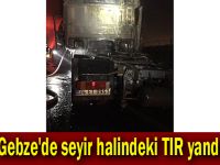 Gebze'de seyir halindeki TIR yandı