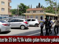 Gebze'de 35 bin TL'lik kablo çalan hırsızlar yakalandı