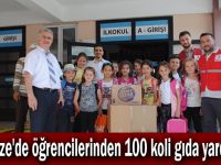 Gebze'de öğrencilerinden 100 koli gıda yardımı