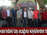 Dilovası'ndaki taş ocağına köylülerden tepki