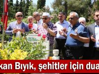 Başkan Bıyık, şehitler için dua etti