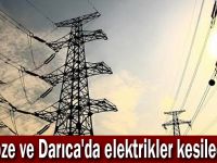 Gebze ve Darıca'da elektrikler kesilecek