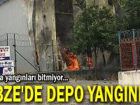 Gebze'de depo yangını!