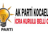 AK Parti Kocaeli'de icra kurulu belli oldu!