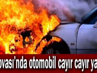 Dilovası’nda otomobil cayır cayır yandı