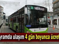 Bayramda ulaşım 4 gün boyunca ücretsiz