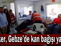 Şeker, Gebze’de kan bağışı yaptı!