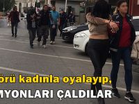 Şoförü kadınla oyalayıp, kamyonları çaldılar