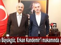 Başkan Büyükgöz, Erkan Kandemir'i makamında ağırladı!