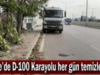 Gebze’de D-100 Karayolu her gün temizleniyor