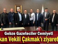 Gebze Gazeteciler Cemiyeti, Başkan Vekili Çakmak’ı ziyaret etti