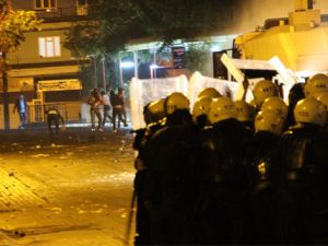 Kobani eylemleri gece boyunca devam etti